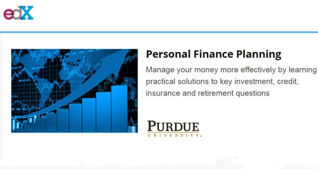 Screenshot of edX Personal Finance Planning webpage