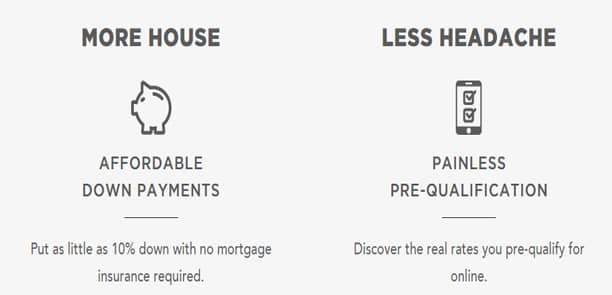 Screenshot of SoFi.com's mortgage offerings.