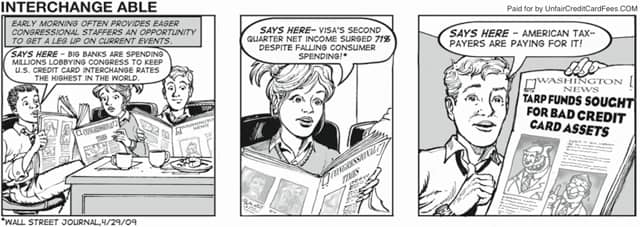 Newspaper comic paid for by the Merchants Payments Coalition Newspaper comic paid for by the Merchants Payments Coalition