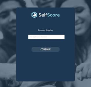 SelfScore's account login page