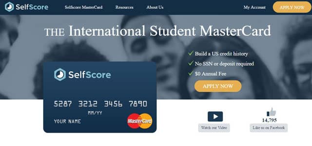 Screenshot of SelfScore homepage Screenshot of SelfScore homepage