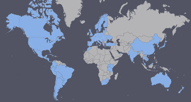 Map of Destinations for MileValue's Scott Grimmer