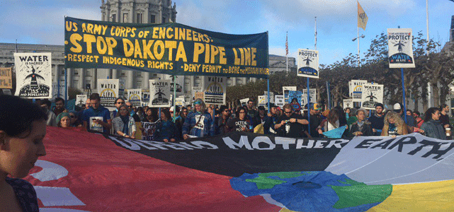 Photo of People at November 15 Protest Against Dakota Pipeline Photo of People at November 15 Protest Against Dakota Pipeline