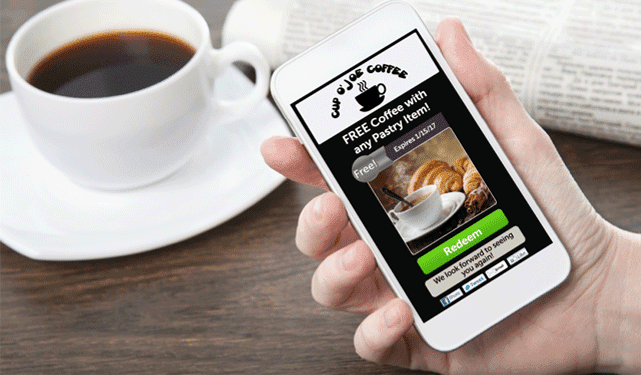 Photo of TMS marketing offer on a mobile device Photo of TMS marketing offer on a mobile device