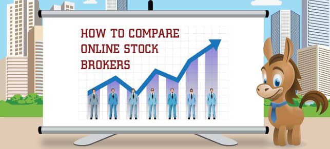 Cartoon depicting the CreditDonkey mascot standing next to a stock market graph