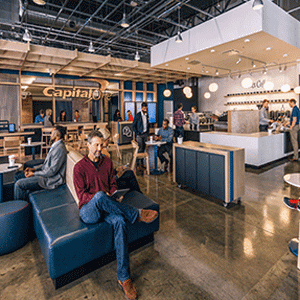 Photo of People in a Capital One Cafe 