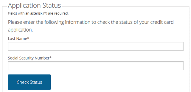 Screenshot of Credit One Application Status Check
