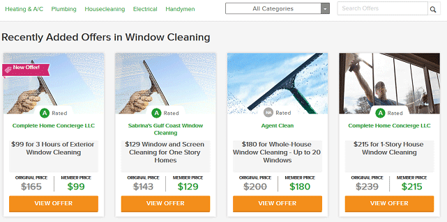 Screenshot of Deals from Angie's List Screenshot of Deals from Angie's List