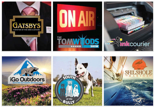 Screenshot of recent logo projects from Logoworks' designers Screenshot of recent logo projects from Logoworks' designers
