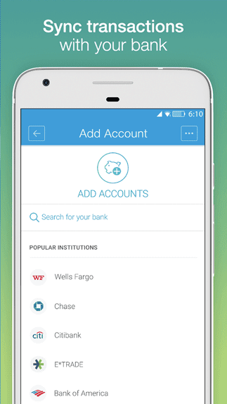 Screenshot of Mvelopes Account Sync Screenshot of Mvelopes Account Sync