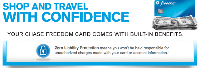 Screenshot of Chase Freedom Card Benefits Page Screenshot of Chase Freedom Card Benefits Page