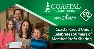 Coastal Credit Union Celebrates 50 Years of Member Profit Sharing