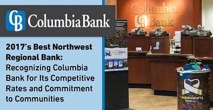 Columbia Bank Recognized As Best Northwest Regional Bank