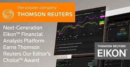Next-Generation Eikon™ Financial Analysis Platform Earns Thomson Reuters Our Editor’s Choice™ Award Next-Generation Eikon™ Financial Analysis Platform Earns Thomson Reuters Our Editor’s Choice™ Award