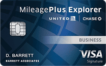 Image of a United MileagePlus Explorer Business Card