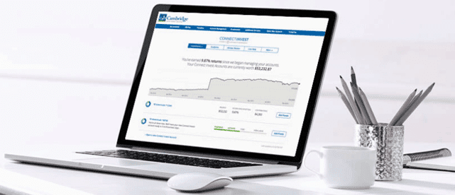 Image of Cambridge Savings Bank's Connect Invest application Image of Cambridge Savings Bank's Connect Invest application