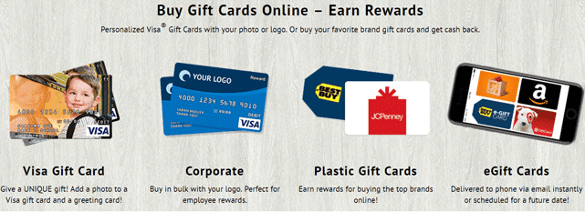 Screenshot from the GiftCards.com homepage