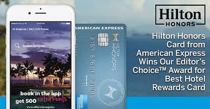 Hilton Honors Card From American Express Named Best Hotel Rewards Card