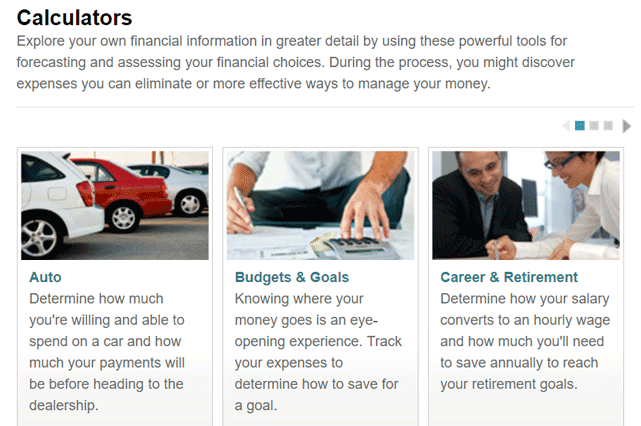 Screenshot from the Visa Practical Money Skills Canada Home Page