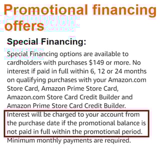Deferred Interest Terms Deferred Interest Terms