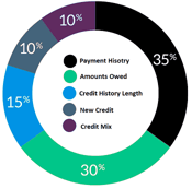 Graphic of FICO Score Components Graphic of FICO Score Components