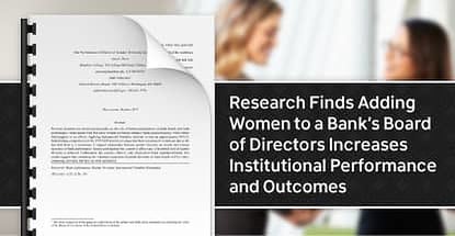 Research Shows Positive Effects Of Gender Diversity In Bank Boards