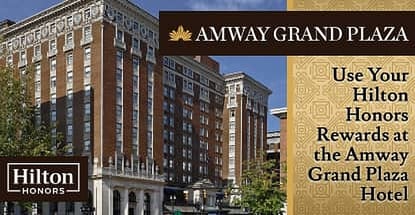 How to Cash in Your Hilton Honors AMEX Rewards for a Stay at the Historic Amway Grand Plaza Hotel in Grand Rapids, Michigan How to Cash in Your Hilton Honors AMEX Rewards for a Stay at the Historic Amway Grand Plaza Hotel in Grand Rapids, Michigan