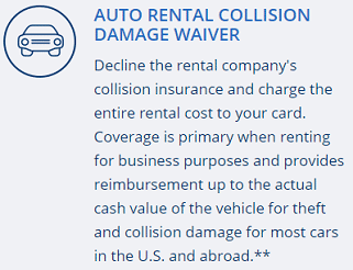 Screenshot of Ink Business Preferred® Credit Card Benefits -- Car Rental Insurance