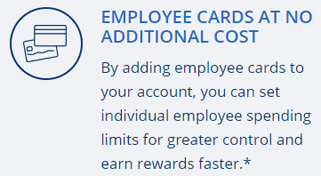 Screenshot of Ink Business Preferred® Credit Card Benefits -- Employee Cards