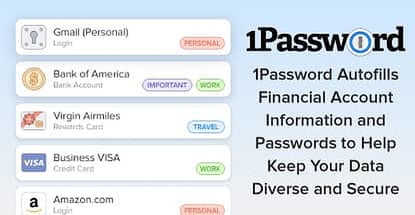 1password Autofills And Stores Sensitive Financial Data And Passwords 1password Autofills And Stores Sensitive Financial Data And Passwords