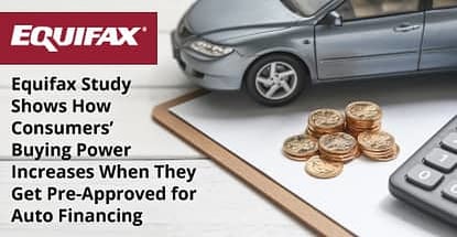 Equifax Study Shows How Consumers’ Buying Power Increases When They Get Pre-Approved for Auto Financing Equifax Study Shows How Consumers’ Buying Power Increases When They Get Pre-Approved for Auto Financing