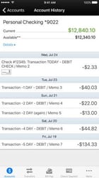 A Screenshot from the Tropical Financial Credit Union App A Screenshot from the Tropical Financial Credit Union App