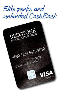 A Photo of Redstone Credit Union's Visa Signature Credit Card