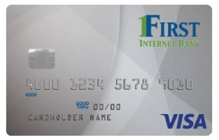 Photo of a First Internet Bank credit card