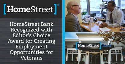 Homestreet Bank Recognized For Employing Veterans