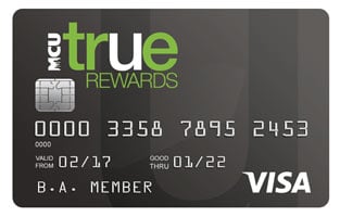 Photo of NY MCU's TRUE Rewards Visa Card