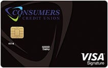 Photo of the Consumers Credit Union Visa Signature Rewards