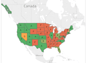 Screenshot showing FollowTheMoney.org's state scoring system