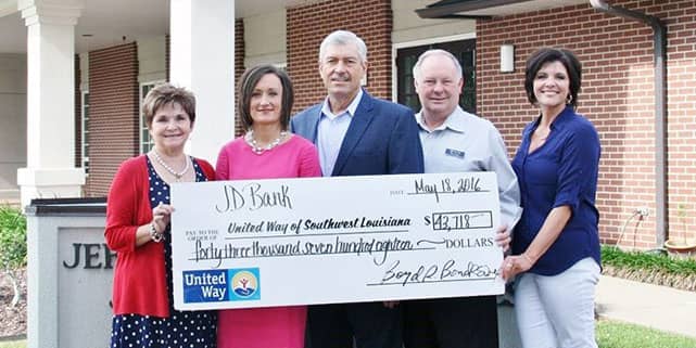 Photo of Unted Way donation check
