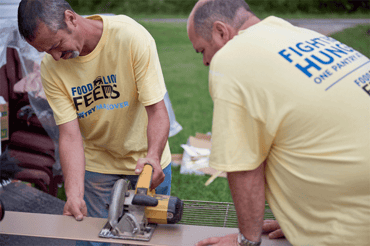 Photo of Food Lion employees during "The Great Pantry Makeover"