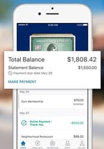 Screenshot of Amex Mobile App Screenshot of Amex Mobile App
