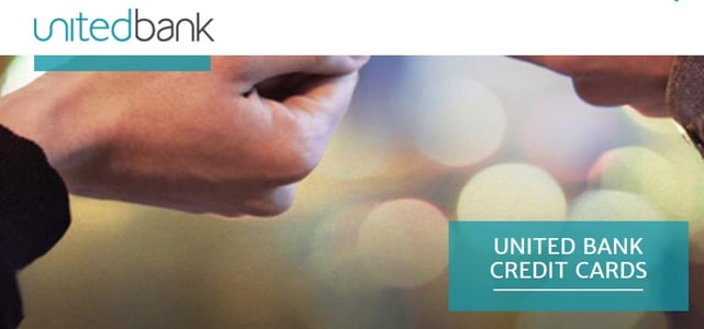 Screenshot of United Bank consumer credit card page