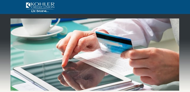 Screenshot of Kohler Credit Union website Screenshot of Kohler Credit Union website