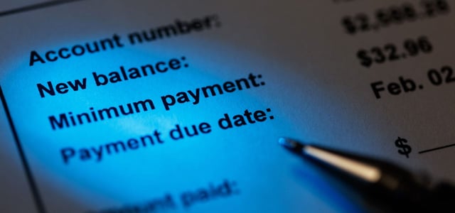 Picture of a credit card statement Picture of a credit card statement