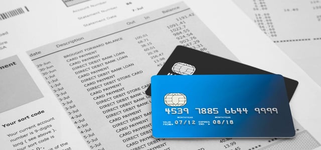 Picture of a credit card statement Picture of a credit card statement