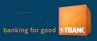 FirstBank logo and motto