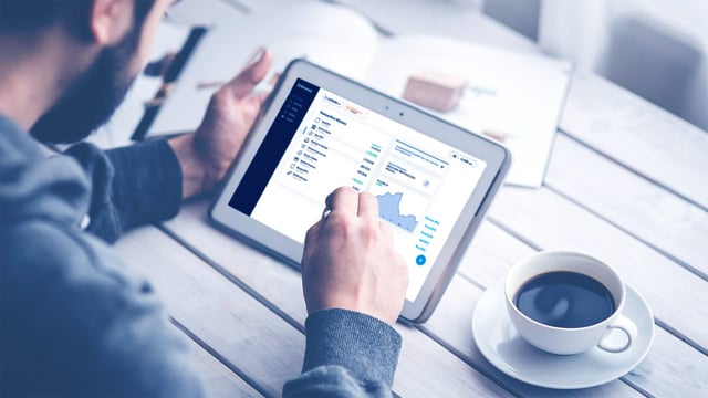Photo of the Bitwala App on a tablet
