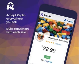 Screenshots of the Replin app on mobile devices