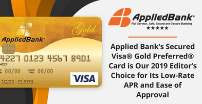 Applied Bank Secured Visa Gold Preferred Card Named Editors Choice