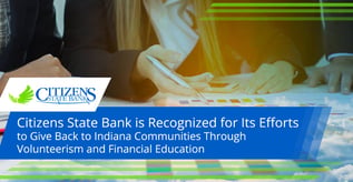 Citizens State Bank Recognized for Community Service in Indiana
